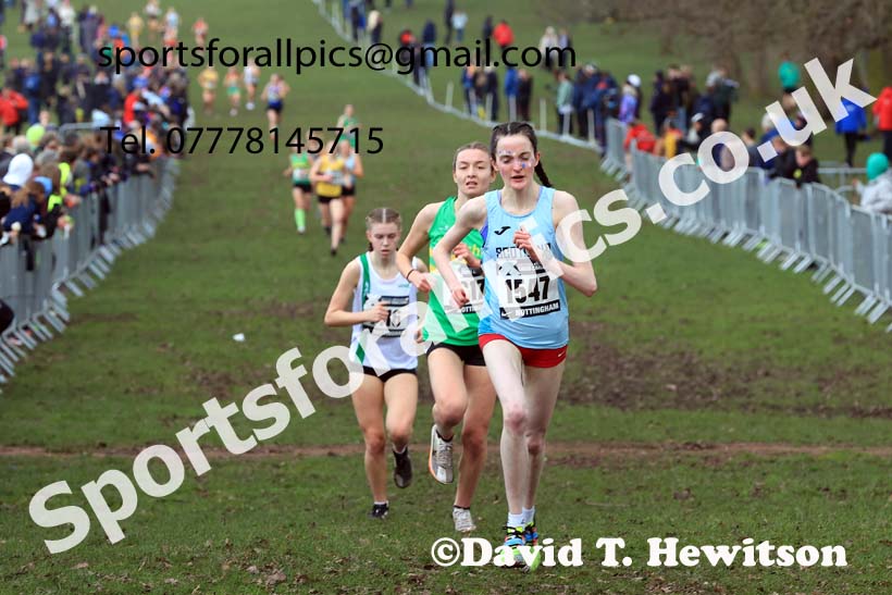Womens Under-17s, 2024 CAU Inter Counties Cross Country Champs., Wollaton Park, Nottingham. Photo: David T. Hewitson/Sports for All Pics